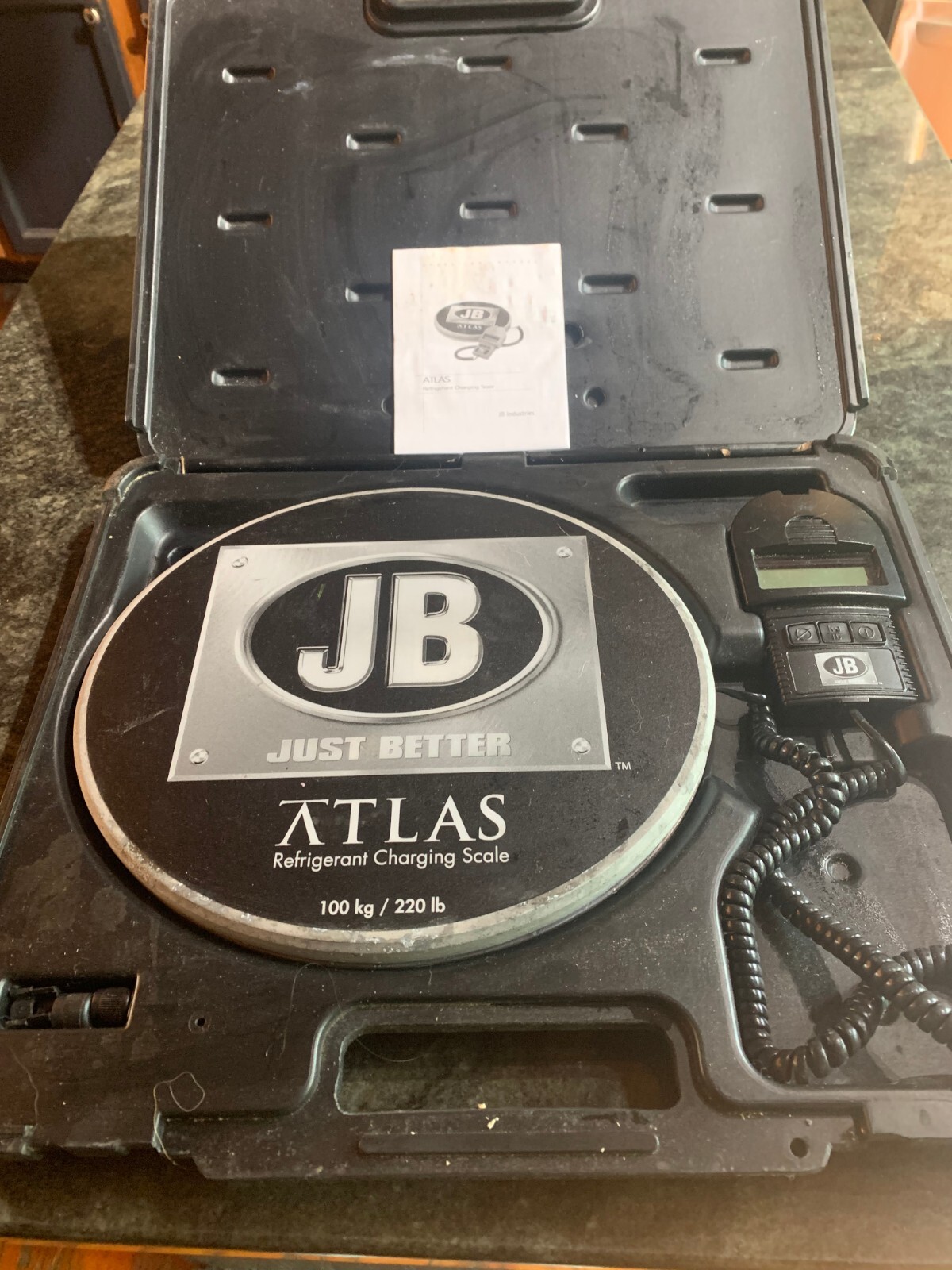 JB Industries Atlas DS-20000 220lb Capacity Refrigerant Charging Scale
