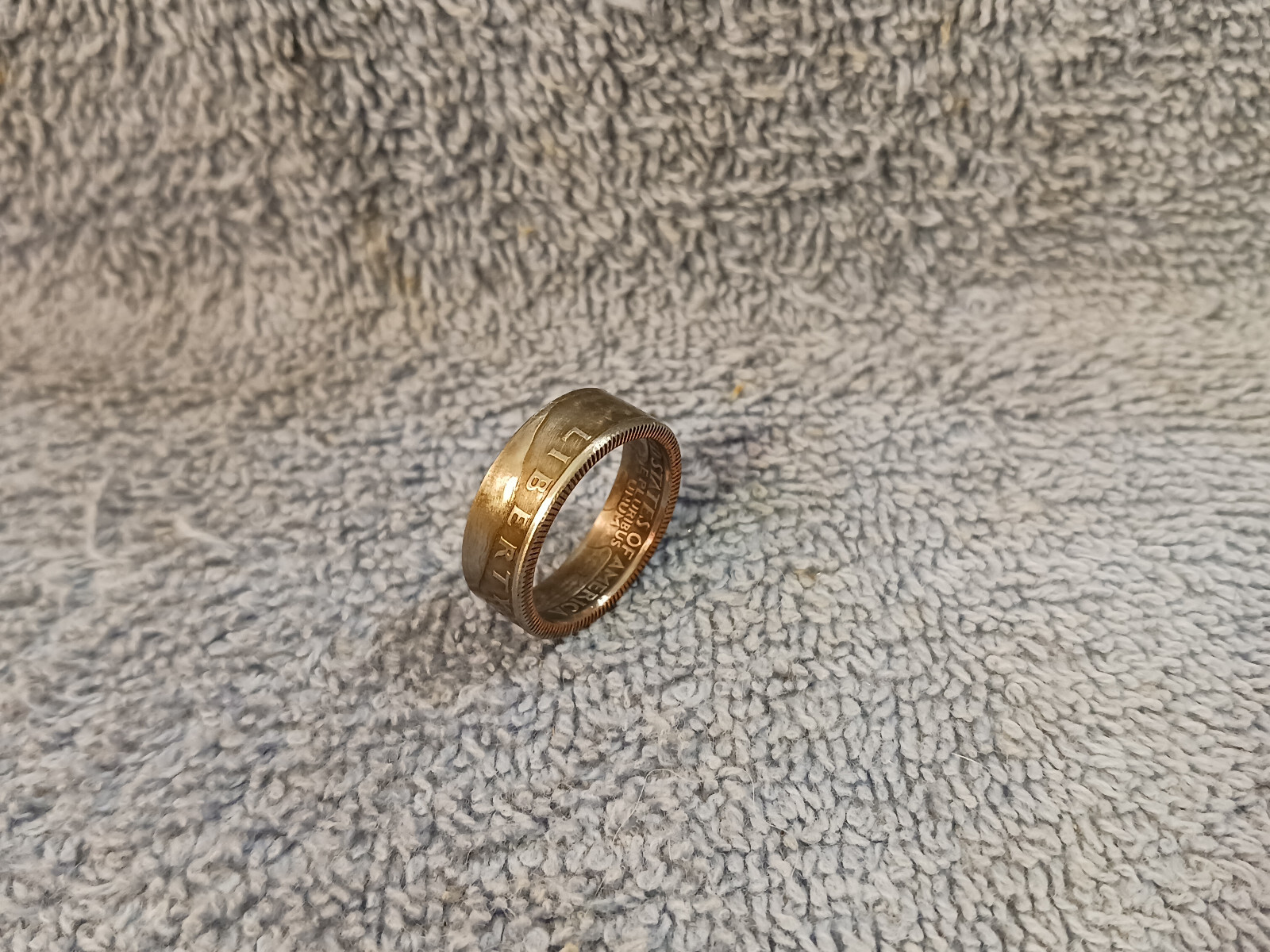 1987 Washington Quarters, coin ring, size 7-1/2