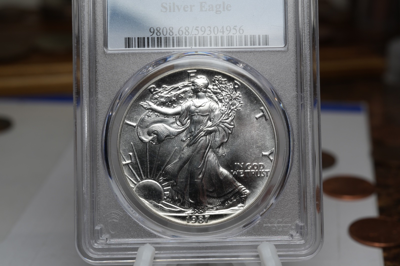 1987 American Eagle 1 oz Silver Dollar PCGS MS 68 Certified