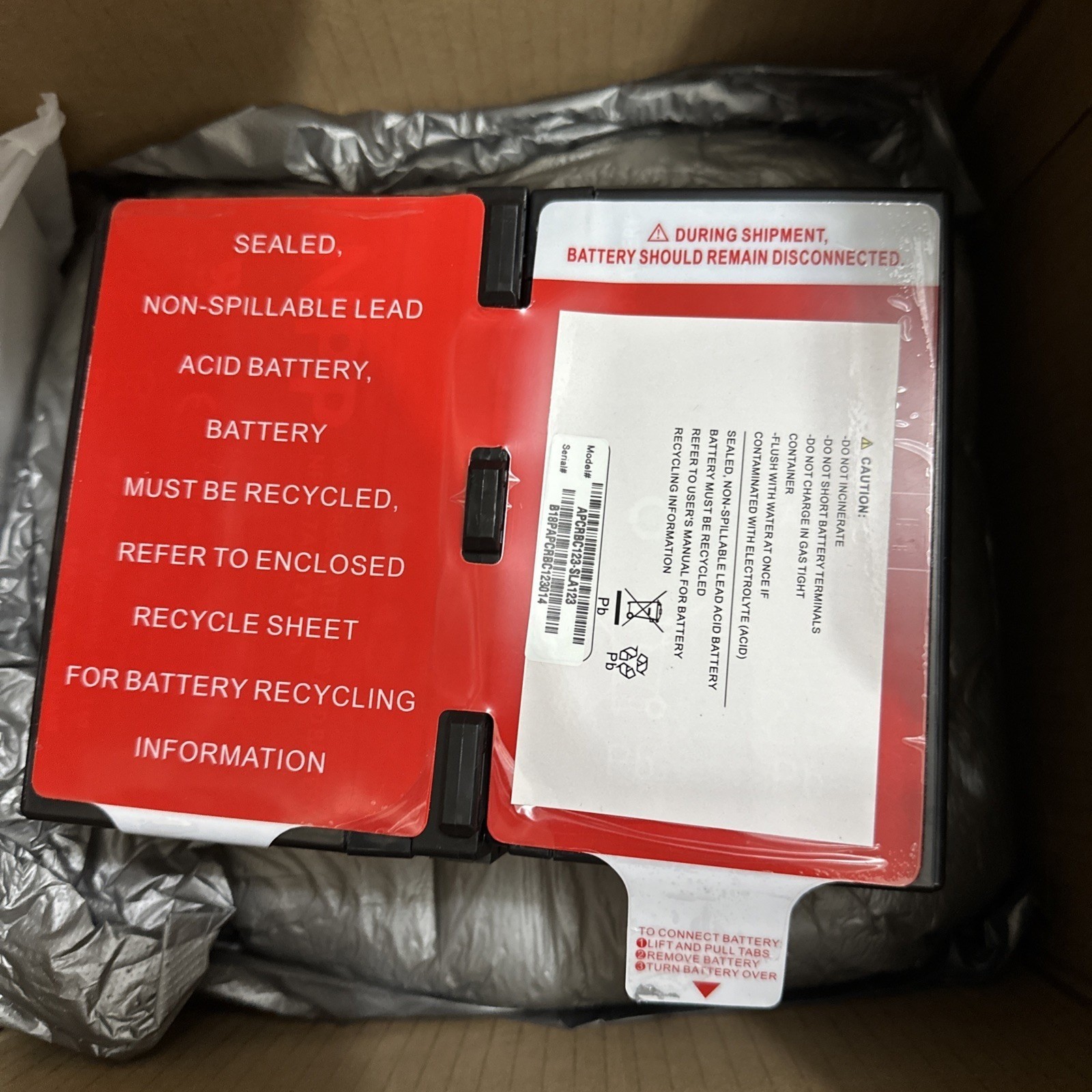 Replacement UPS Battery for APC Model APCEBC123-SLA123 (2) 12V 7.2AH Battery