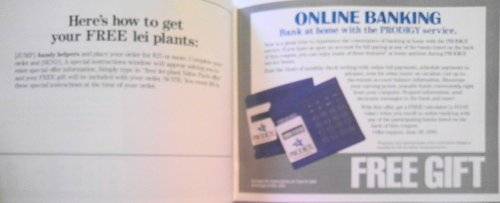Prodigy Interactive Personal Service Value Pack, 1990 + Shopping Brochure