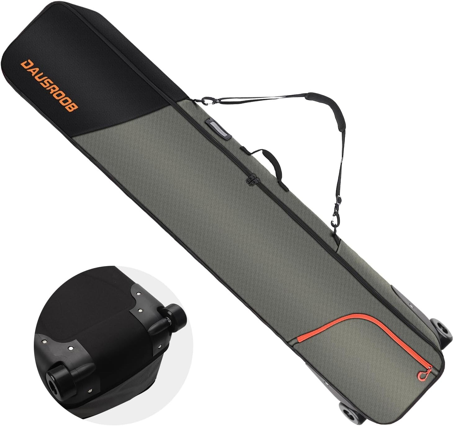 Rolling Snowboard Ski Bag Air Travel 680D Oxford 3 Way Carry Large Capacity