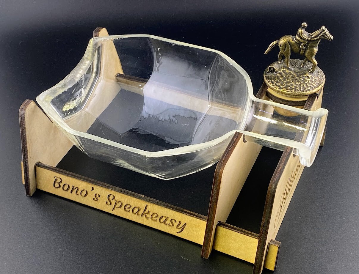 Blanton's Bundle - Lighted Display, Cigar Ashtray & 2 Engraved Glencairn Glass