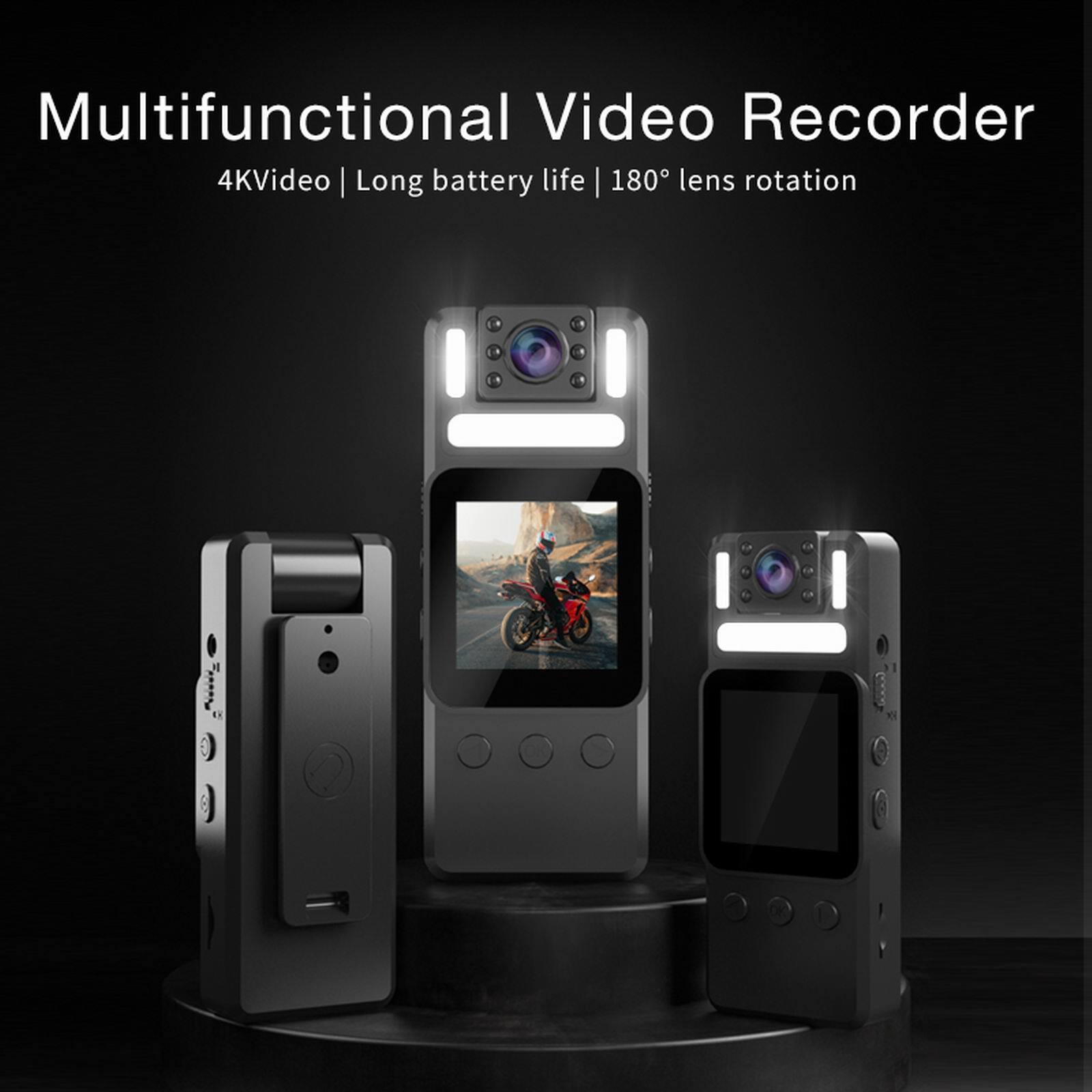 4K Video Camera Compact Surveillance Camera Law Enforcement Body