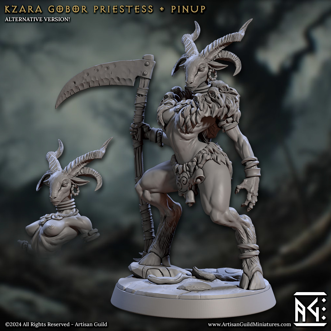Kzara - gobor Pinup - Artisan Guild DnD Resin Miniature 30mm/75mm RPG