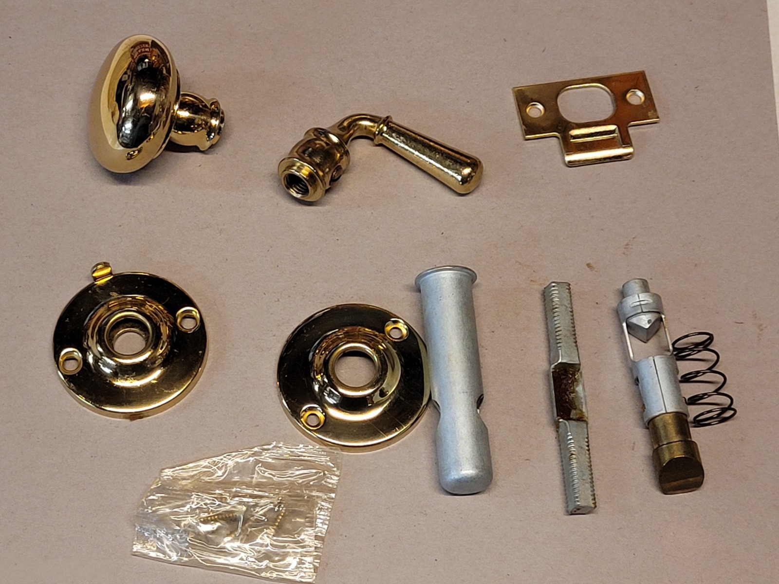 Dexter Screen/Storm Door Lock Brass #1159 NOS