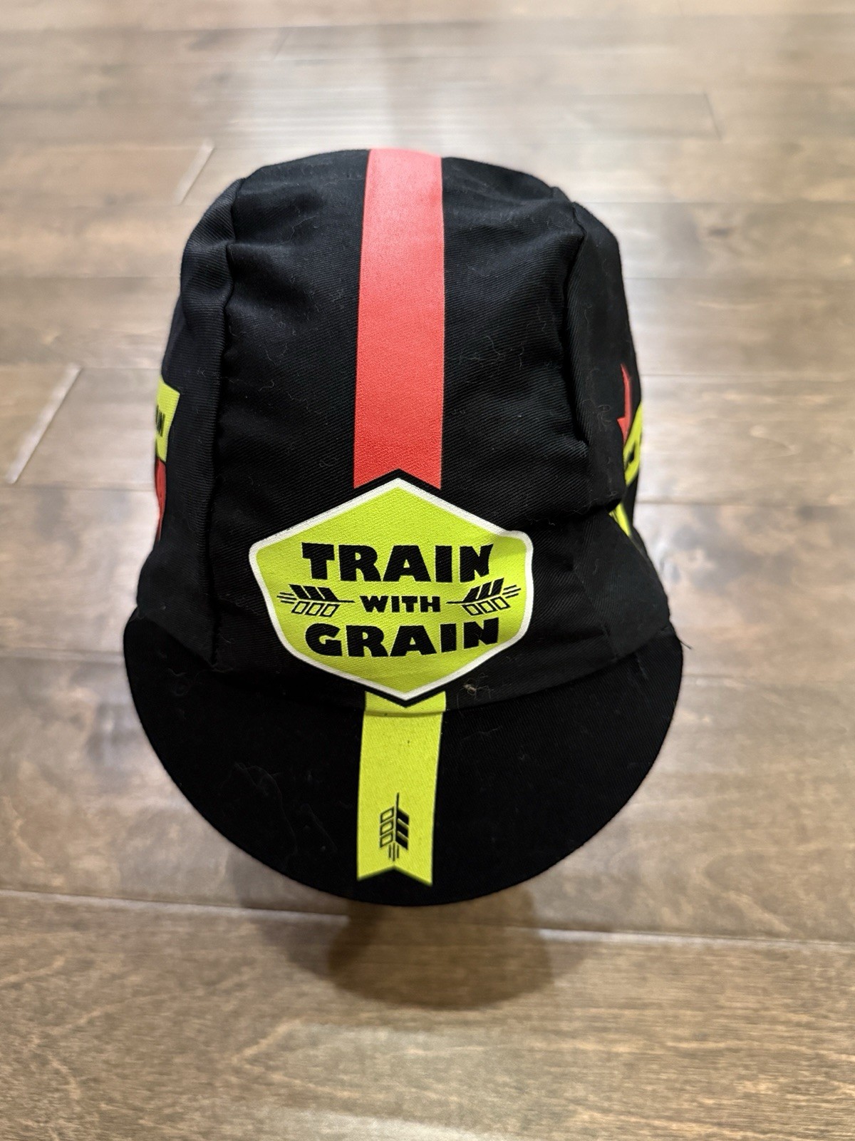 Bobs Red Mill Train With Grain Hot For Podium Black Cycling Stretched Hat Cap