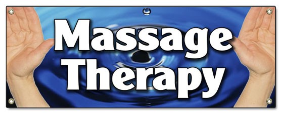 MASSAGE THERAPY BANNER SIGN therapist table rub down masseuse rubdown