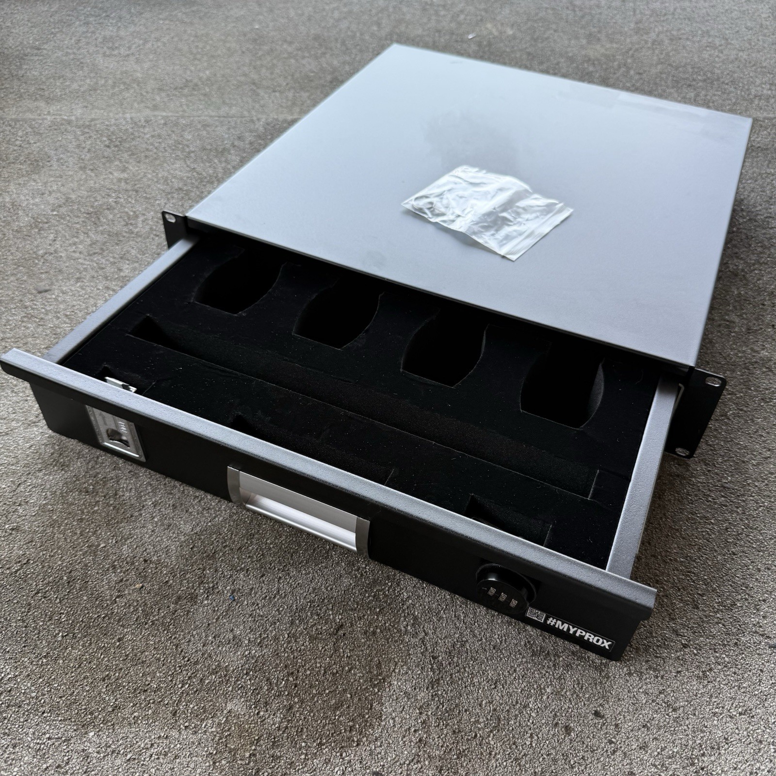 Pro x T-2RD-18-WMF 2U Rack Space Drawer with Foam Compatible with 4 Microphones