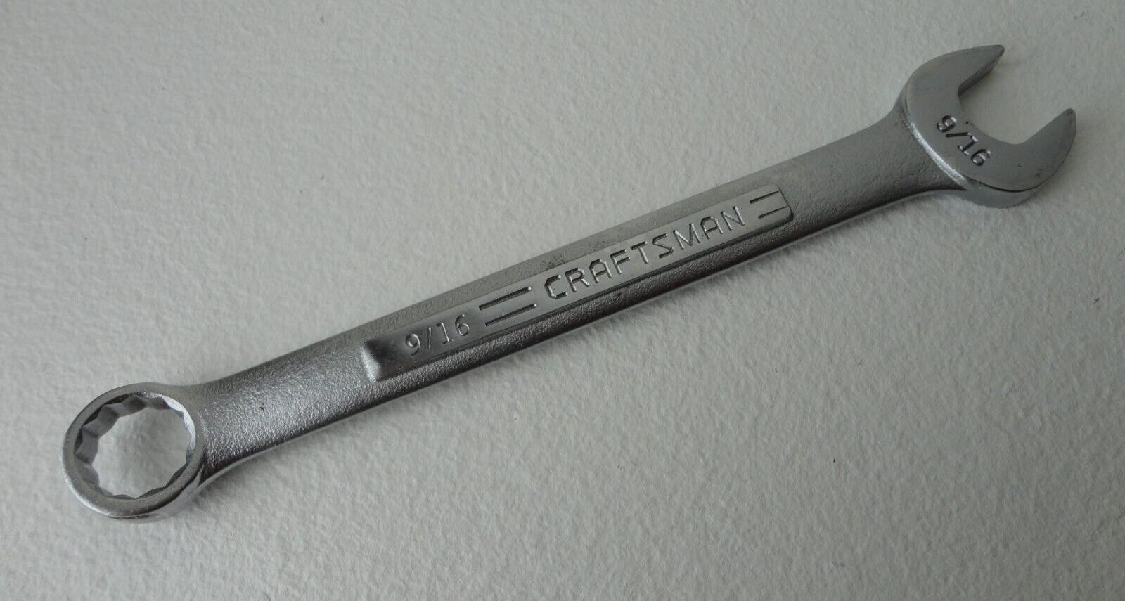USED Craftsman USA 9/16" SAE -V- Series 44696 12 Point Combination Wrench (#2)