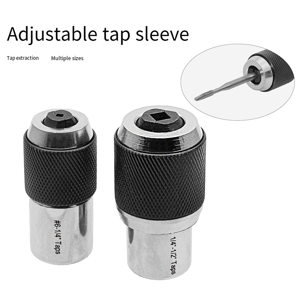2 Piece Tap Sleeve Tap Holder 1/4-1/2inch, 0-1/2inch M3-12 Tap Sleeve Set ❥