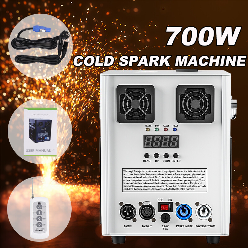 700W Firework Spark Machine Out/Indoor Wedding Party Stage DJ Disco DMX w/Remote