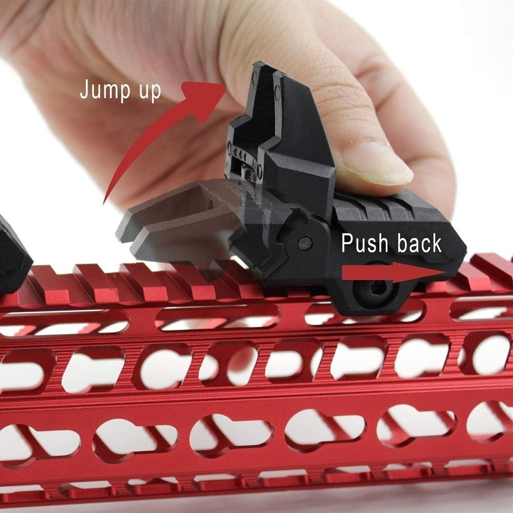 Impact-Resistant Adjustable Iron Sights for Firearms - Spring-Loaded Design