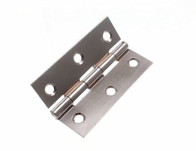Pair Of Door Butt Hinges (1838) Chrome Plated 75mm X 50mm (3&Quot; x 2 &quot