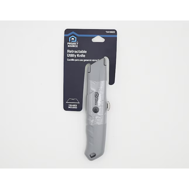 Project Source 3/4-in 3 -Blade Retractable Utility Knife with On Tool Blade