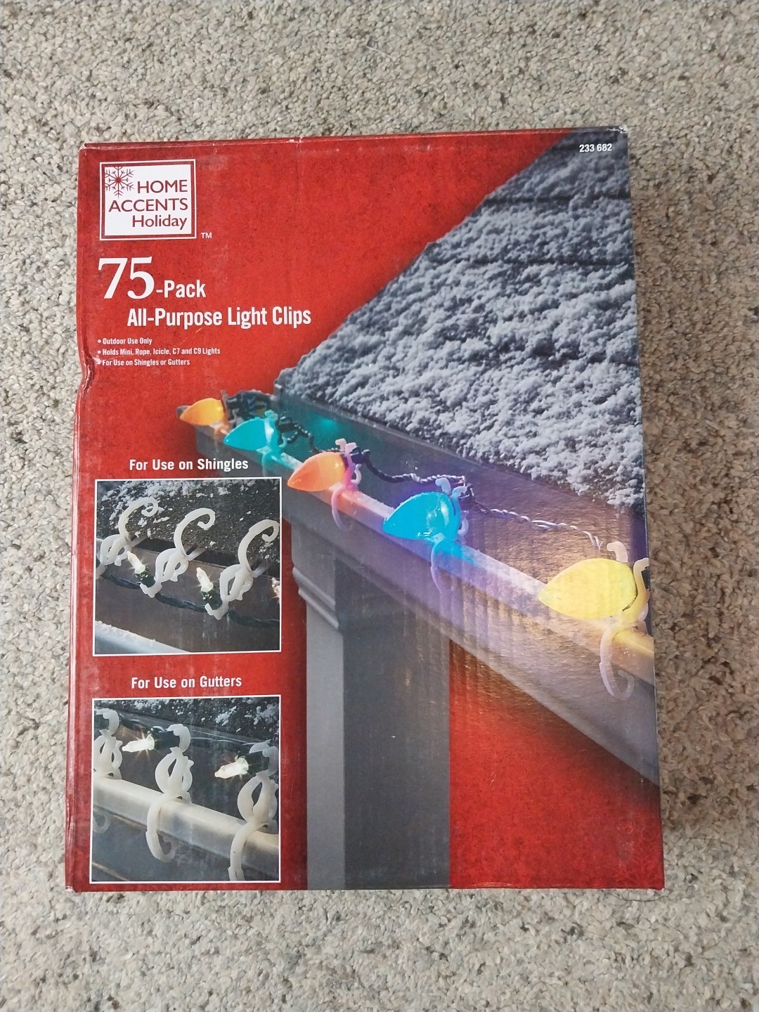 Holiday Christmas Light CLIPS lot 6 -75 per Box LOT OF 6 = 450 total clips