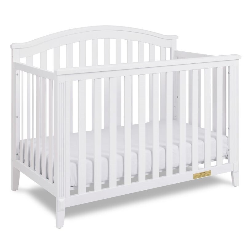 AFG Baby Furniture Kali II 4-in-1 Convertible Crib with Toddler Guardrail White