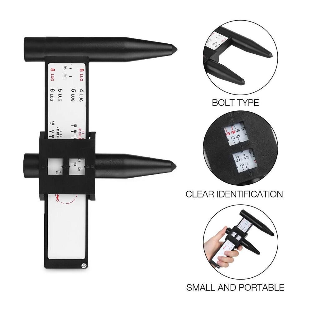 Hub Wheel Rim Bolt Pitch Measurement Tool Car Gauge Ruler PCD Measuring Tool [
