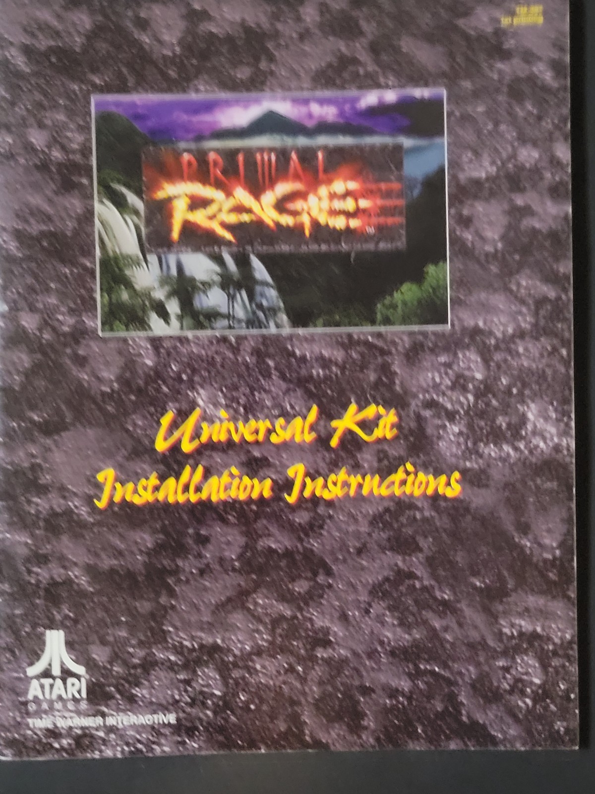 Vintage 1994 Original Atari Primal Rage Arcade Game Operator's Manual Schematics