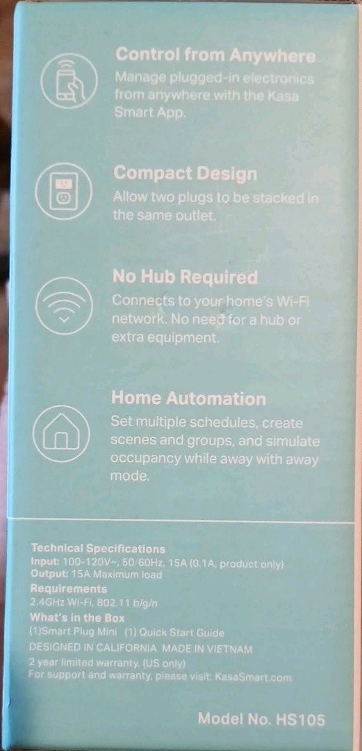 Kasa Smart Wi-Fi Plug Mini
