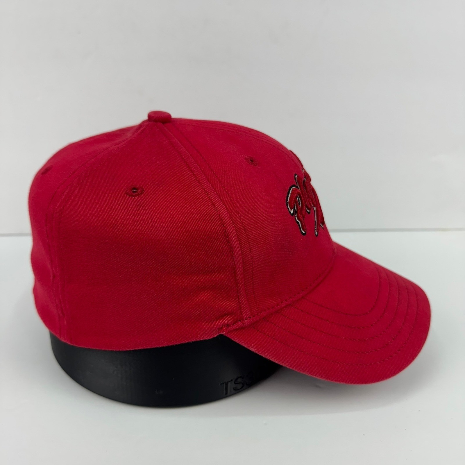 Phys Sci Red Baseball Cap Hat Embroidered Logo Adjustable Strapback
