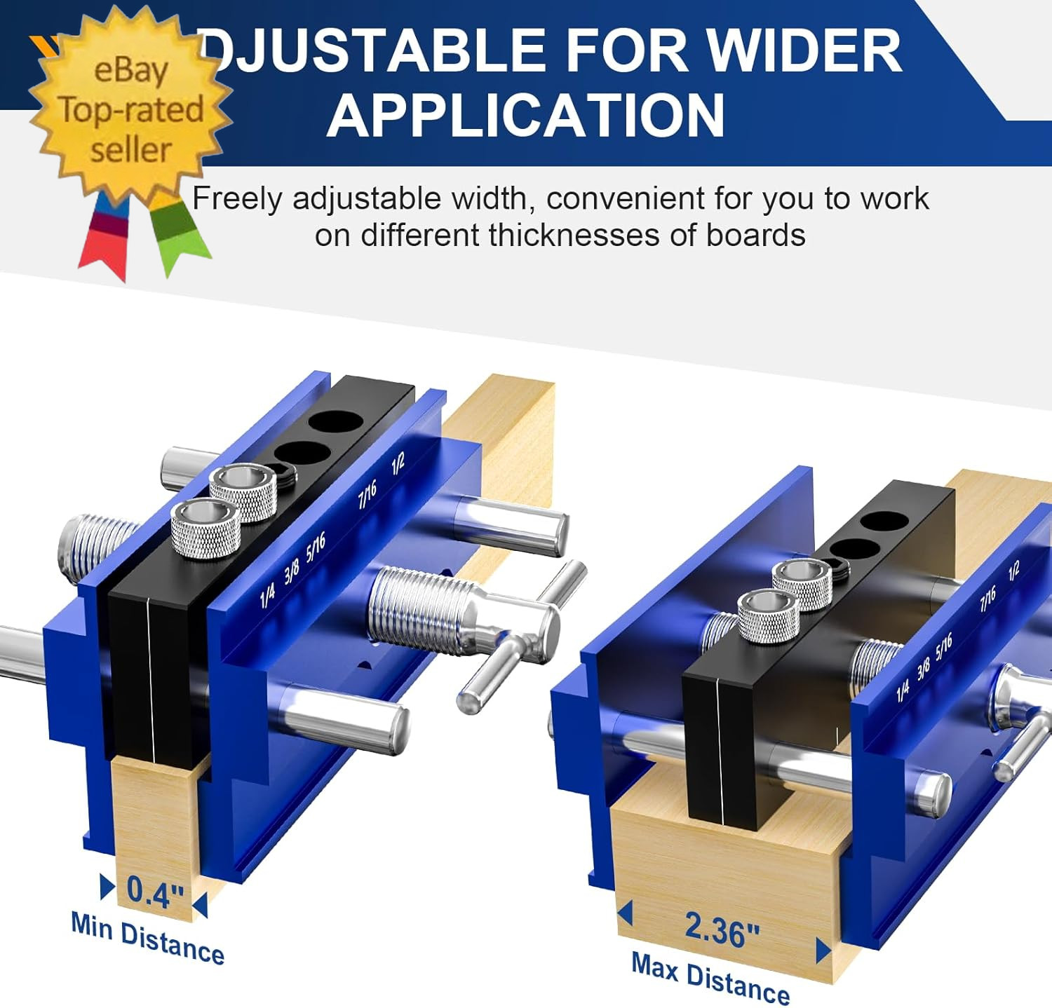 Self Centering Dowel Jig Kit, Drill Guide Jig Block for Straight Holes with 6PCS