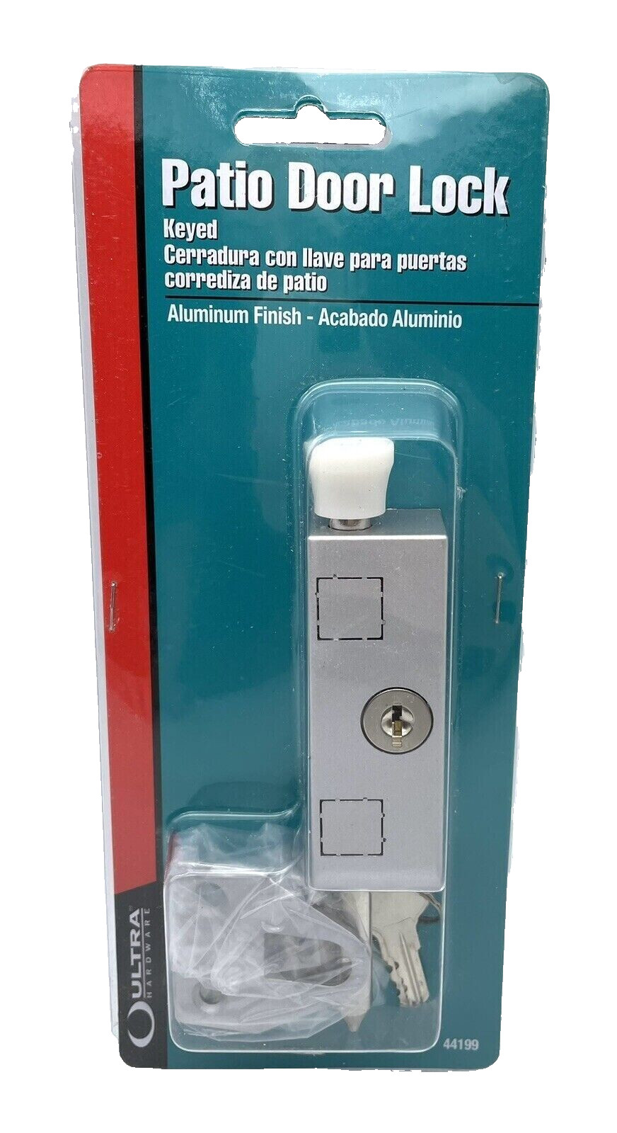 Oultra Hardware Pation Door Lock Keyed Aluminum Finish 44199