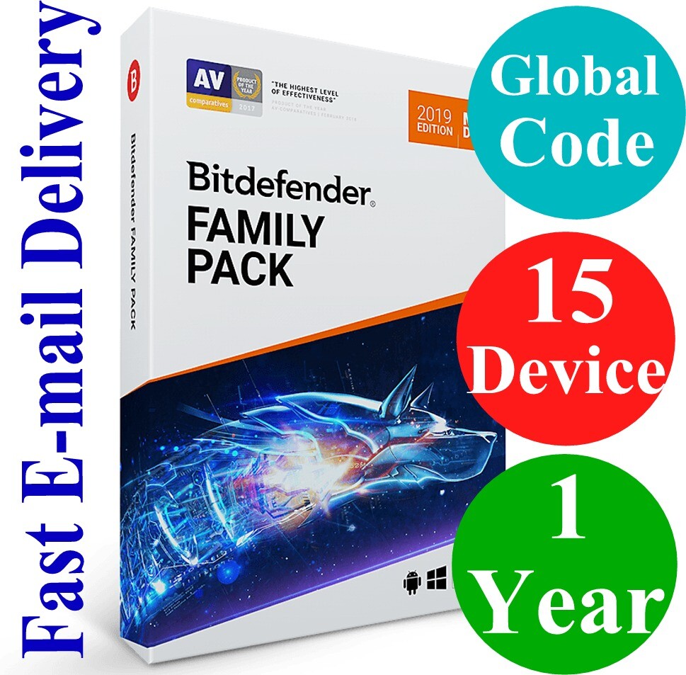 Bitdefender Family Pack 15 Device / 1 Year US & CA