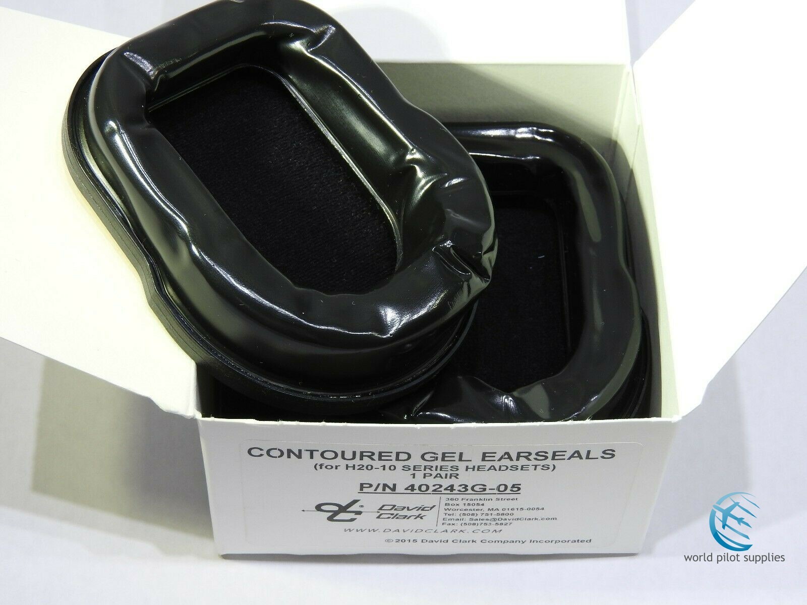 GENUINE DAVID CLARK CONTOURED GEL FILLED  EAR SEALS for H20-10 p/n  40243G-05
