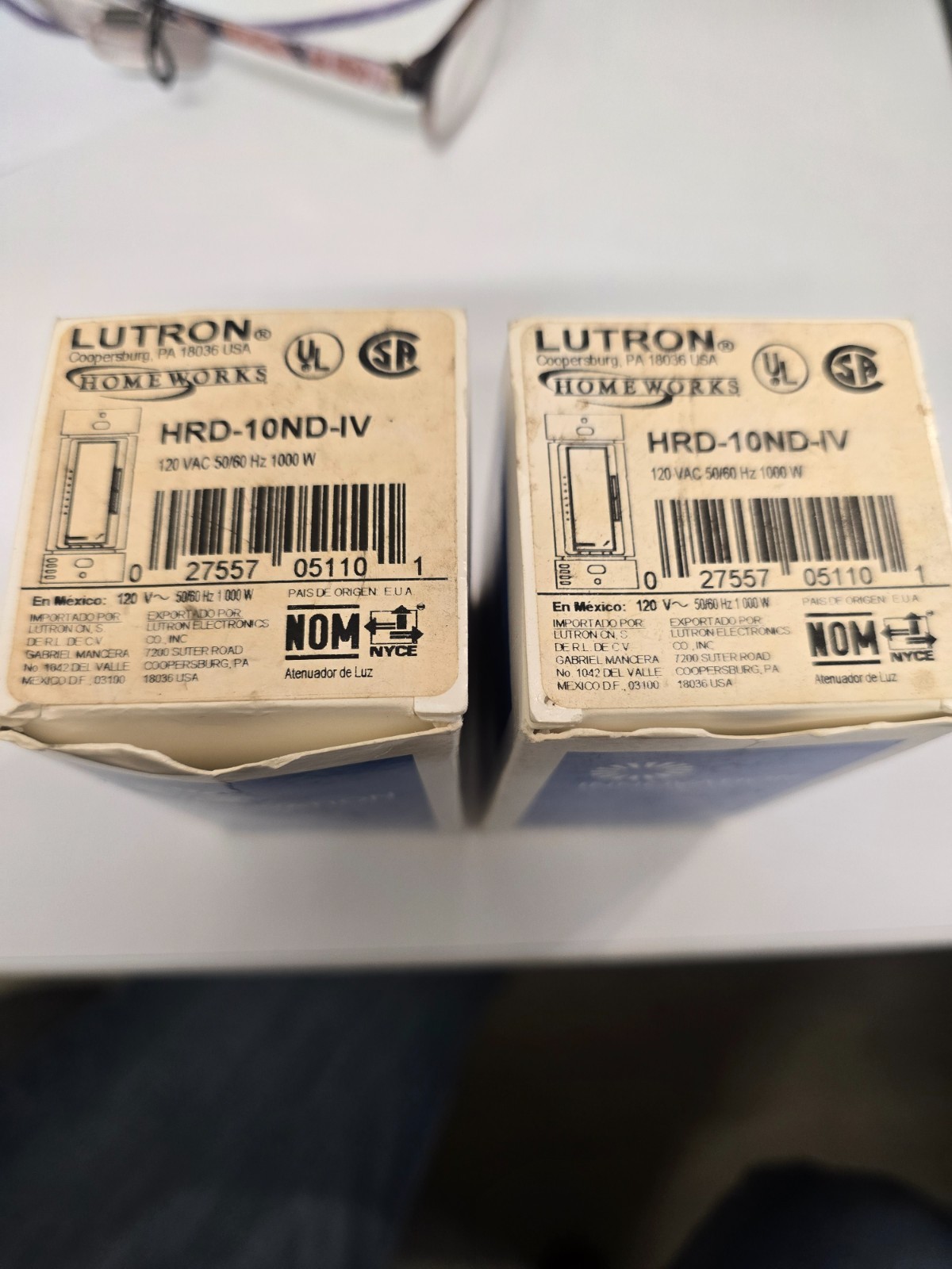 NEW LUTRON HOMEWORKS HRD-10ND IV Dimmer Switch - Qty of 2