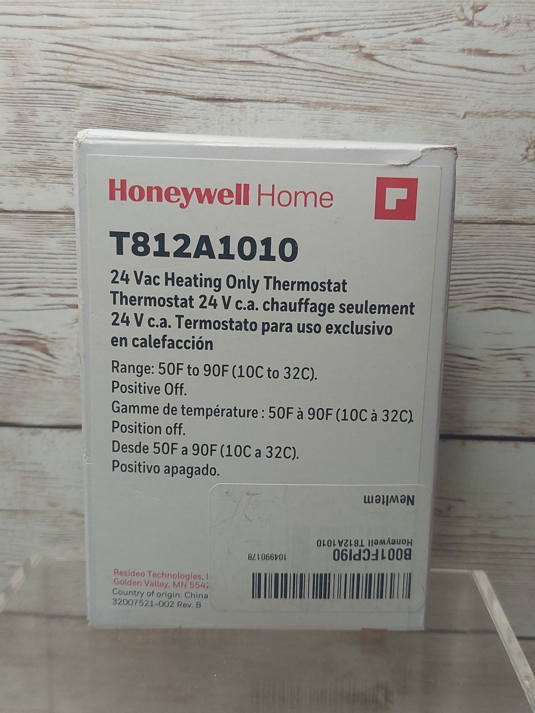 T812A1010 Honeywell Heat Only T-Stat Spst Pos Off OEM T812A1010