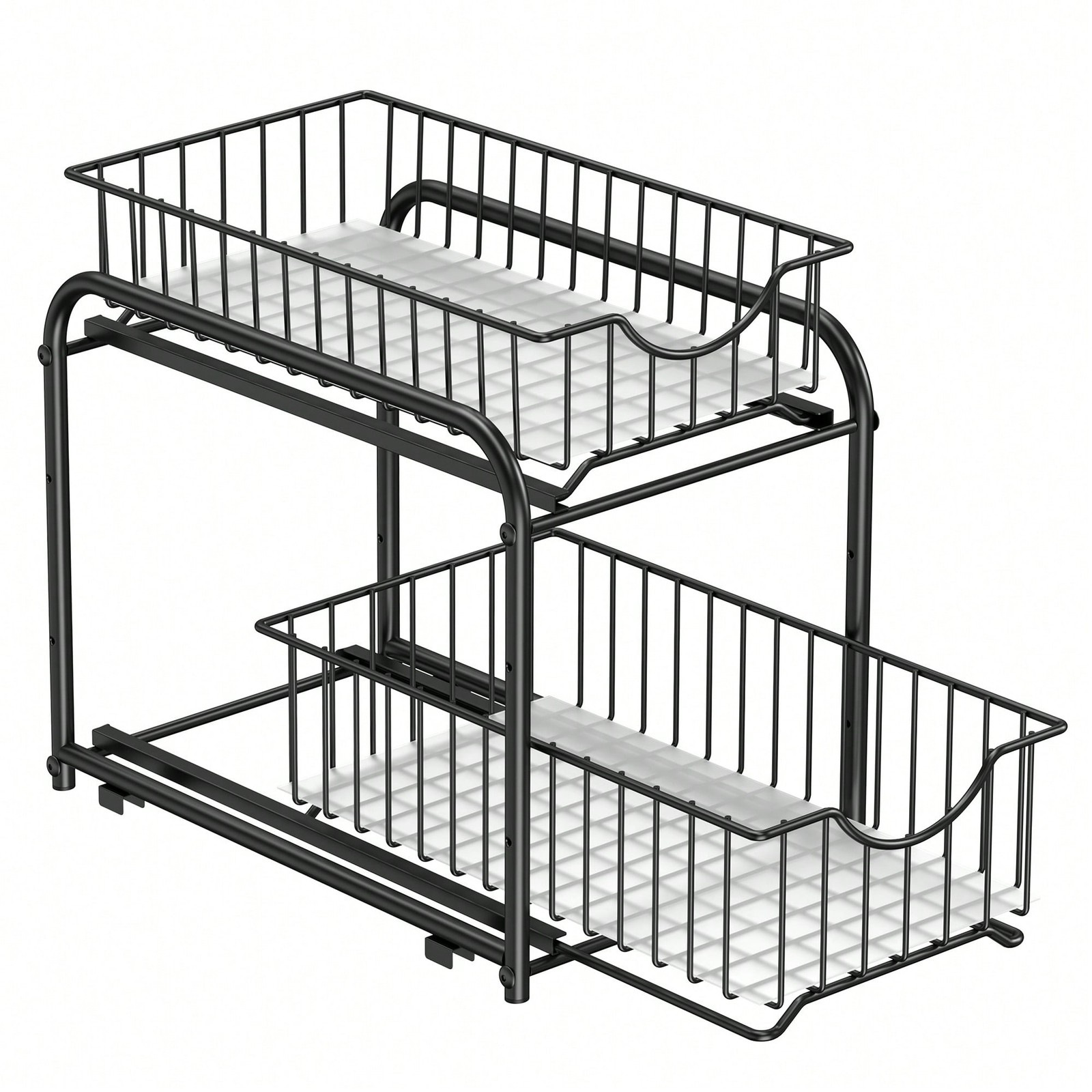 2-Tier Pull Out Cabinet Organizers, Under Sink , Bathroom Organizer And Storage