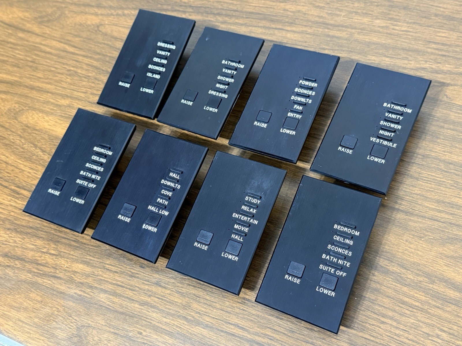 LUTRON HWI-KP10  (5 BUTTON KEYPAD) IN BLACK ( PRICE FOR EACH ) - USED