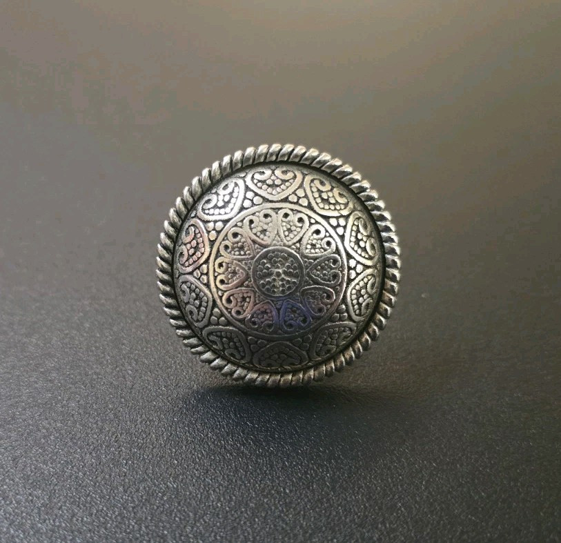 Yochi New York Silver Plate Dome Ring