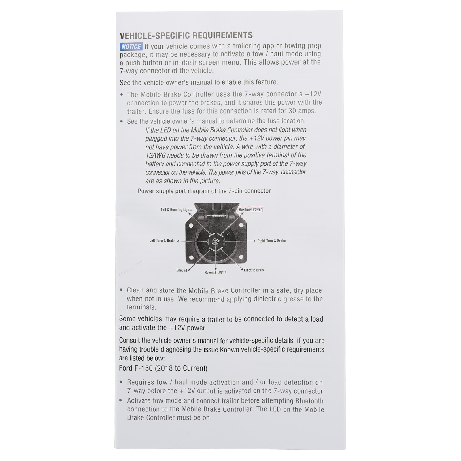 51180 Wireless Mobile Electric Trailer Brake Controller w/ Bluetooth-Enabled F8