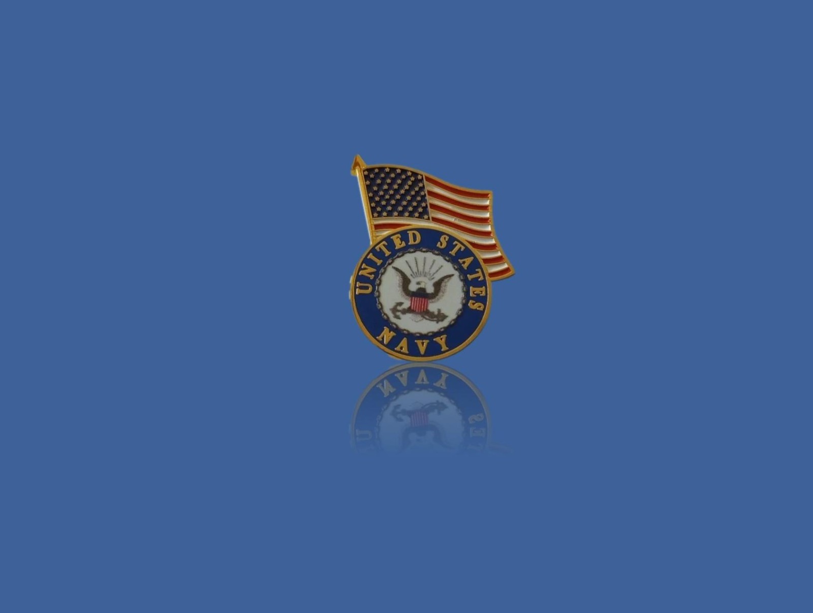 U.S NAVY USA FLAG HAT PIN LAPEL PIN DOUBLE POST BACK