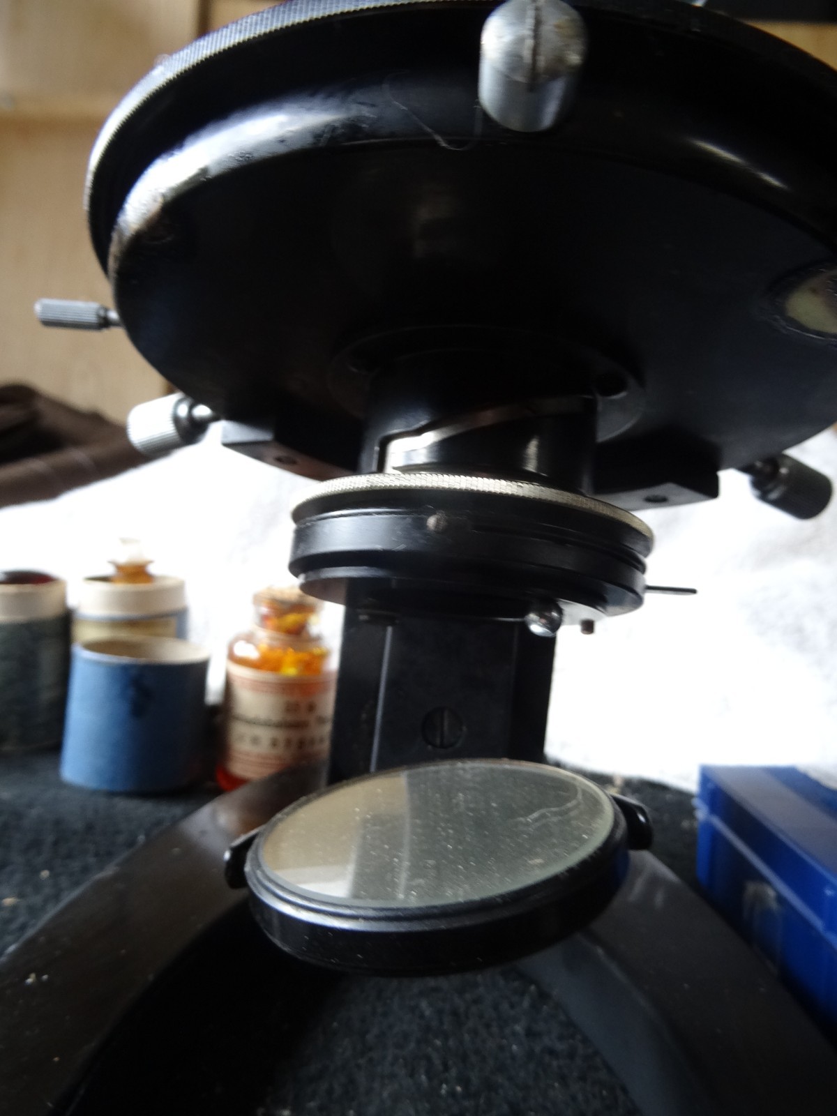 Olympus Microscope tokyo with case and extras