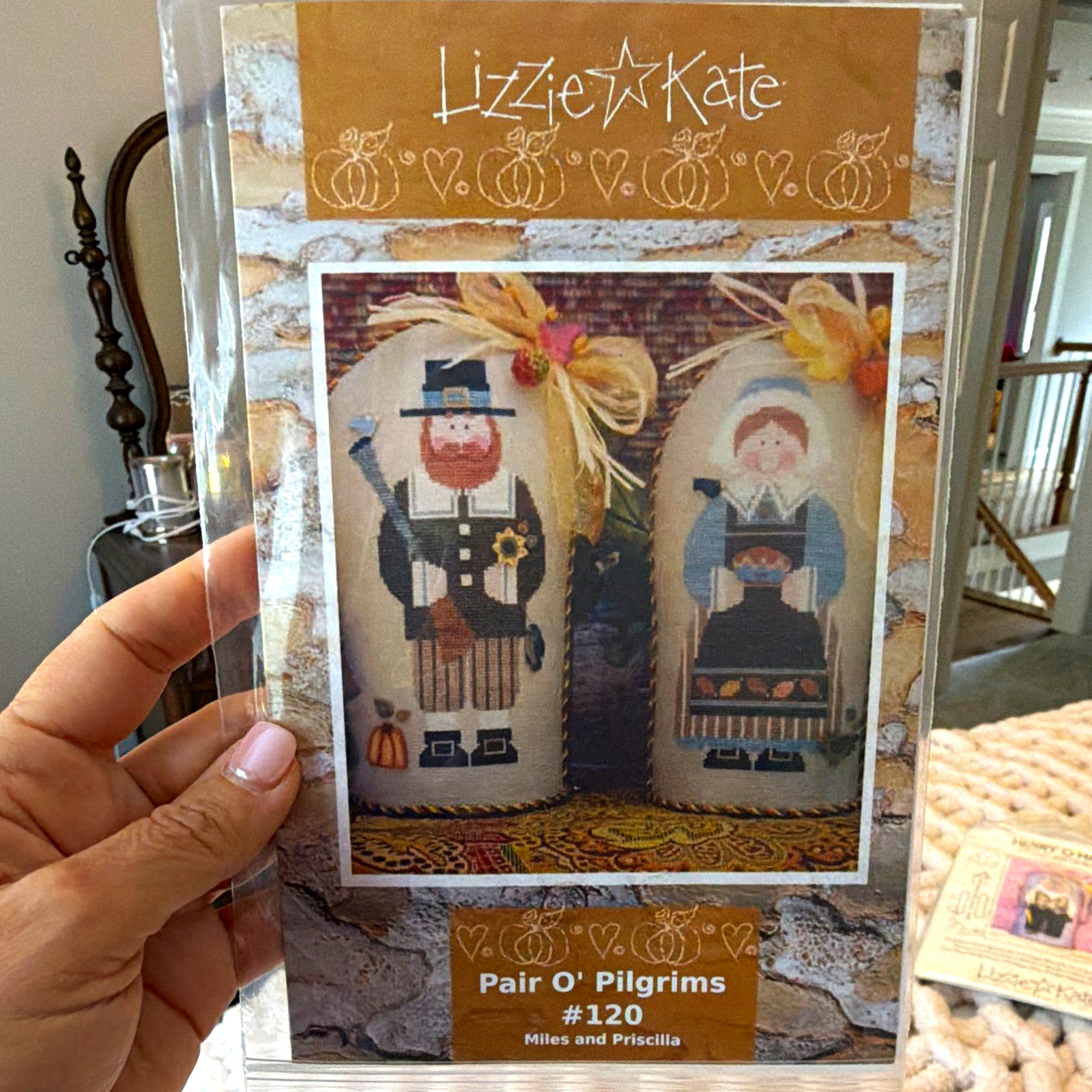 Lizzie*Kate Pair O' Pilgrims #120 Cross Stitch Chart Pattern