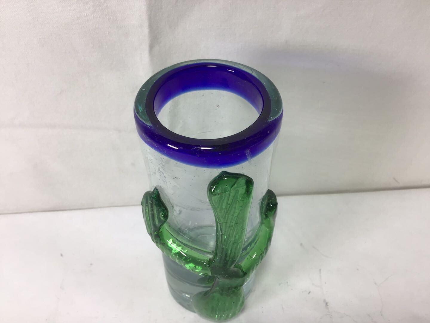 CC17 Mexican Hand Blown Shot Glasses Cactus - Set of Only 1 Shot Glasses Cactus