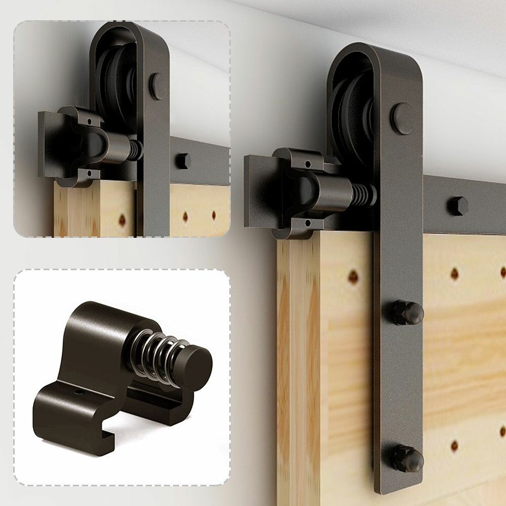 4FT -20FT Sliding Barn Door Hardware Track Single/Double Door Kit, Home/Kitchen