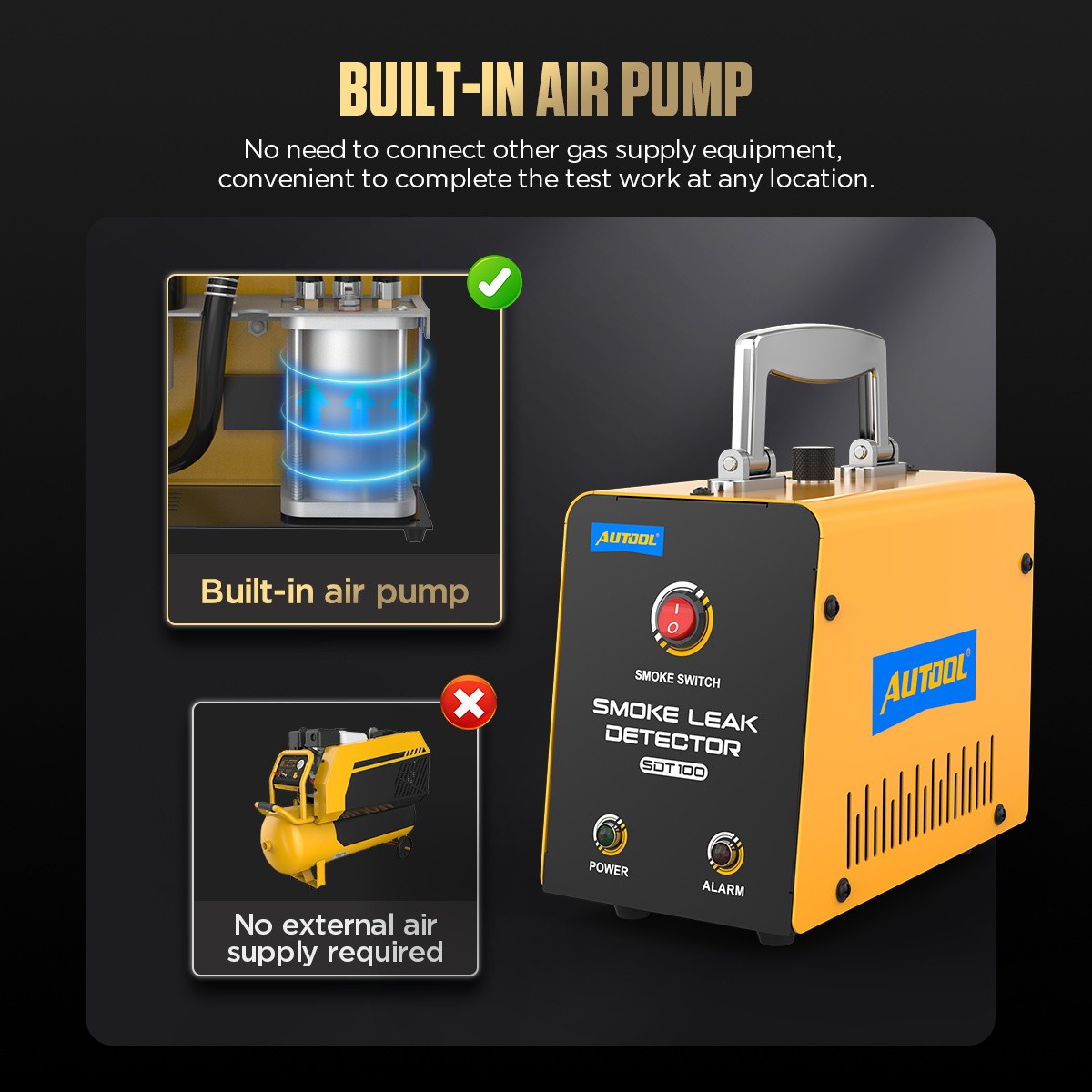 Automotive EVAP Smoke Machine Diagnostic Vacuum Leak Tester Detection Smoke Test