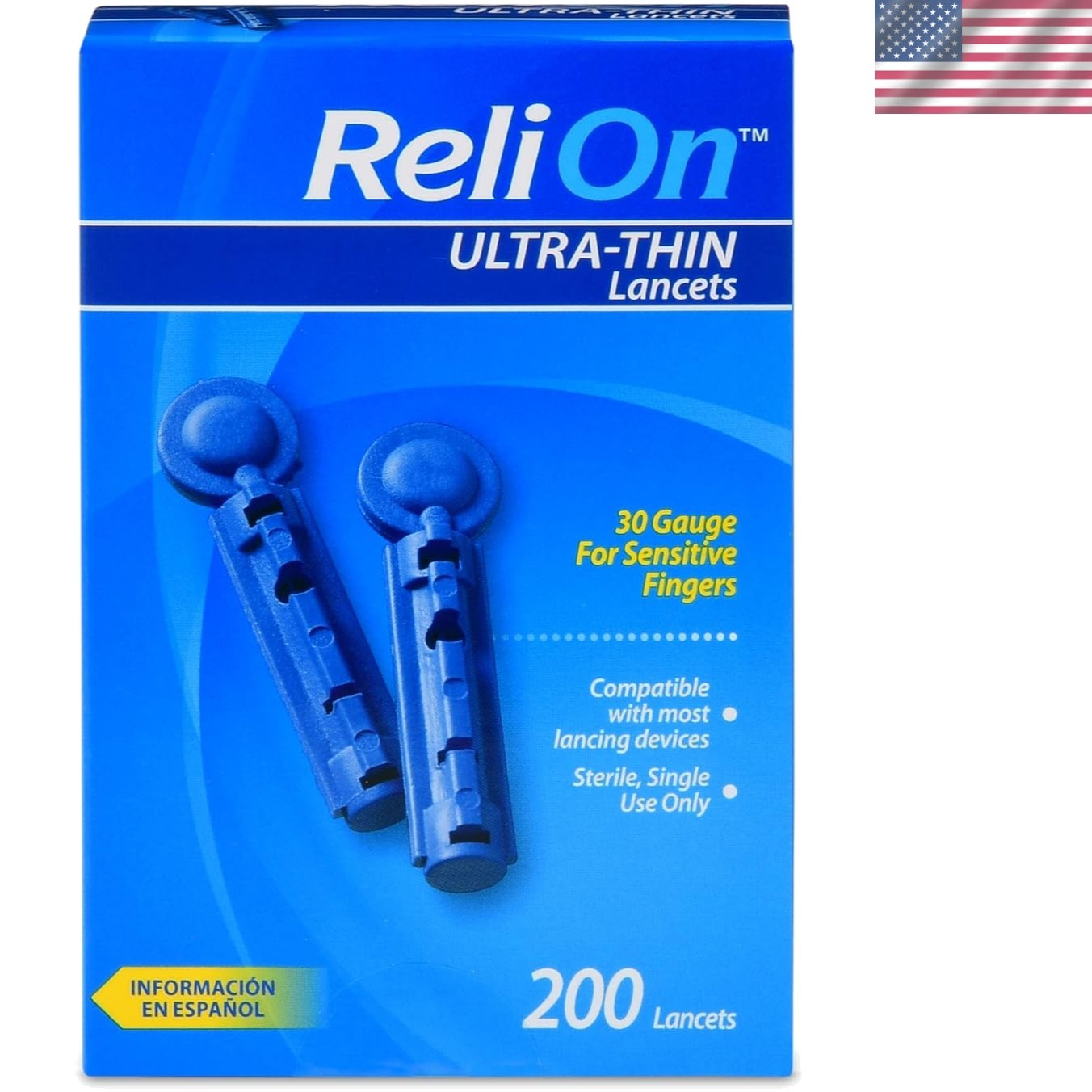 ReliOn 30G Ultra Thin Lancets 200-ct Pack of 2