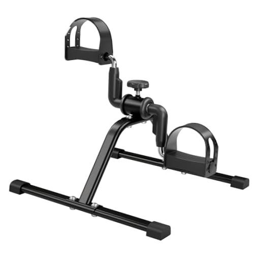 Pedal Exerciser Mini Stationary Cycle with Adjustable Resistance, Under Black