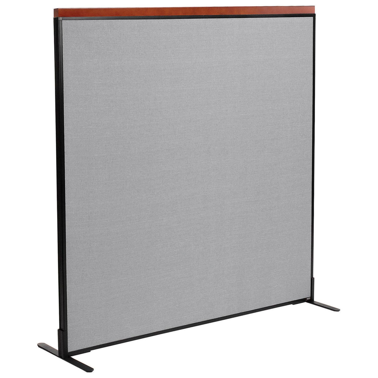 60-1/4"W x 61-1/2"H Deluxe Freestanding Office Partition Panel Gray