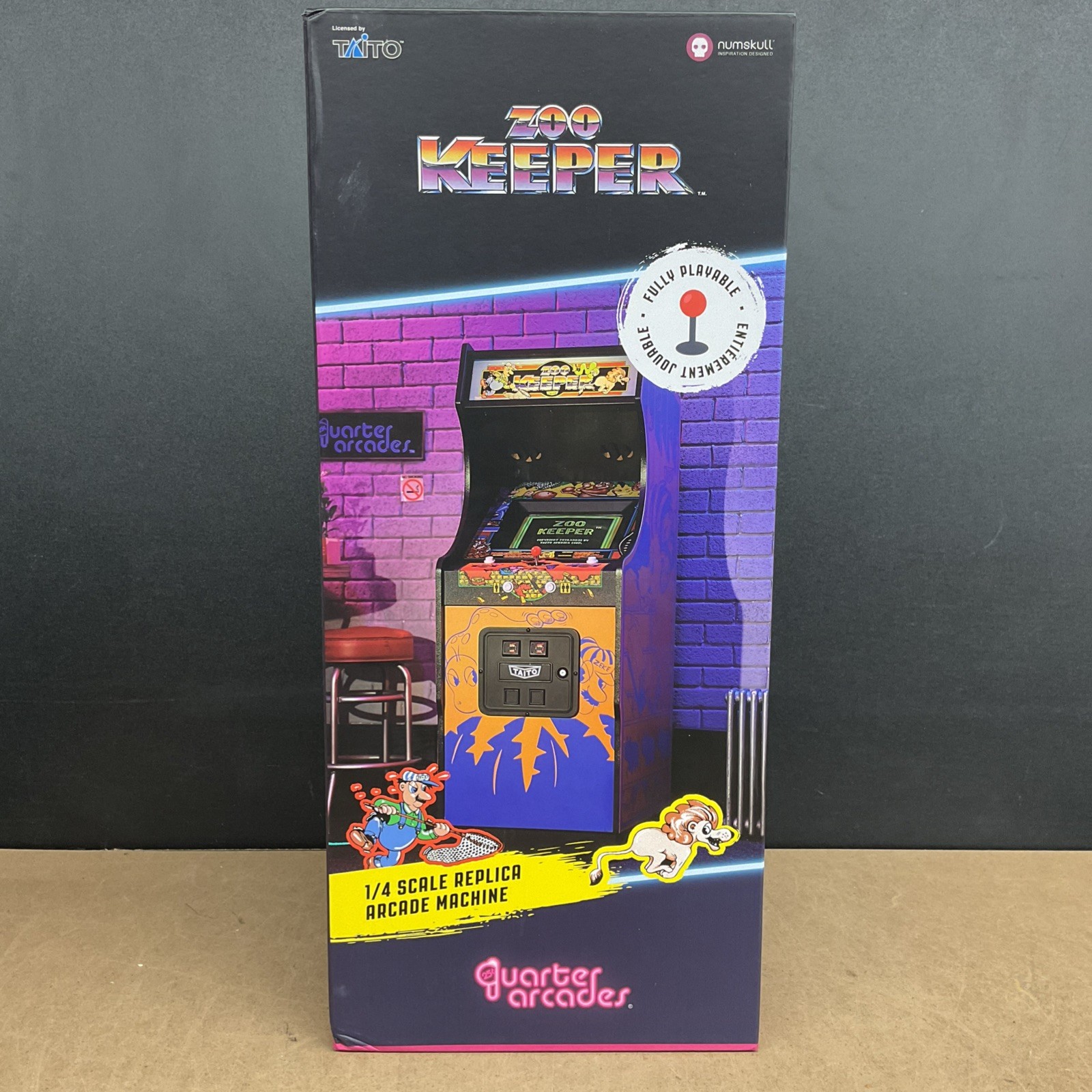 Numskull Quarter Arcades Zoo Keeper Mini Arcade 1/4 Scale Original - Open Box