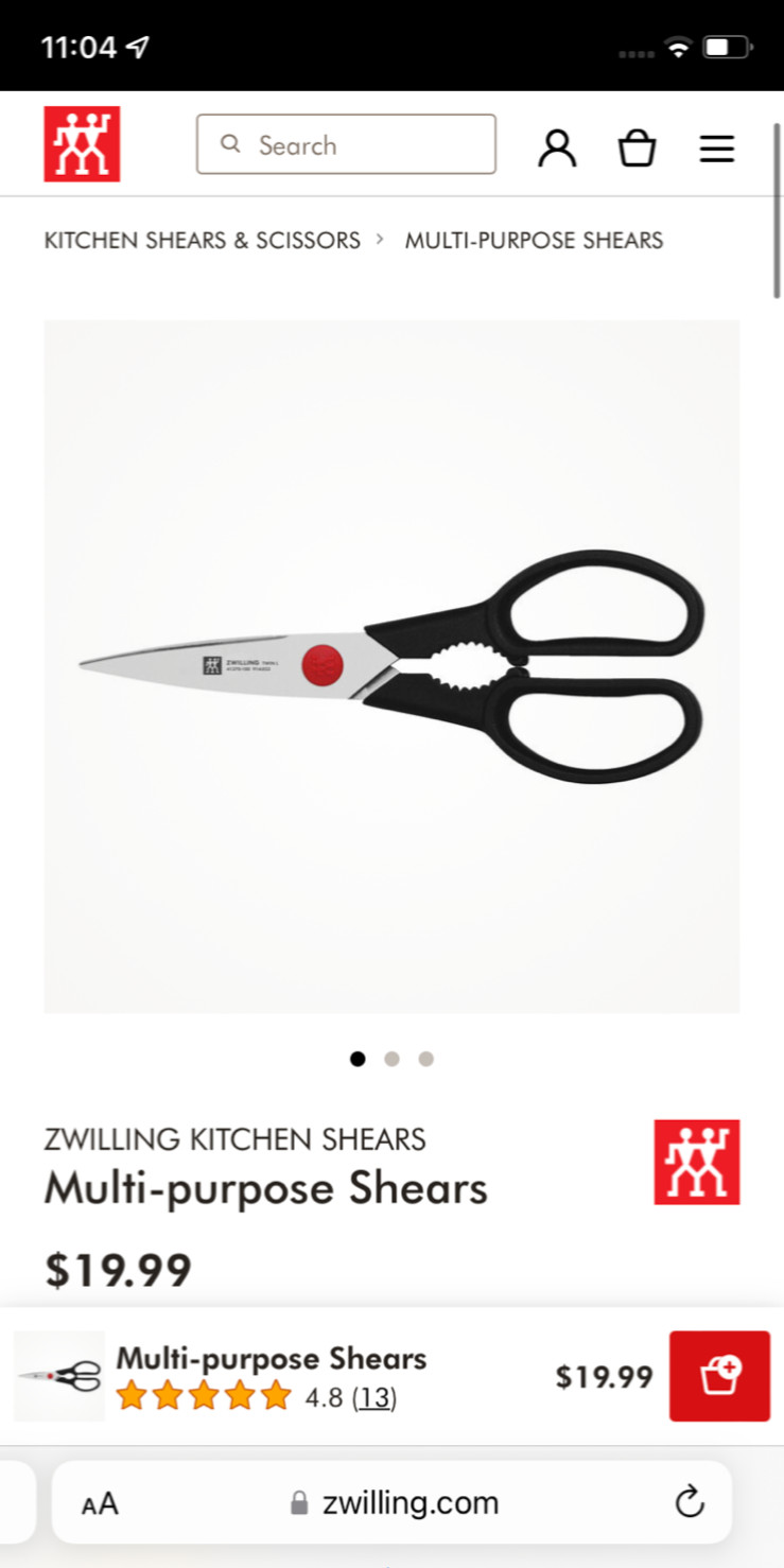 Zwillings 8 Inch Multi-Purpose Kitchen Shears High Quality Ergonomic Scissors