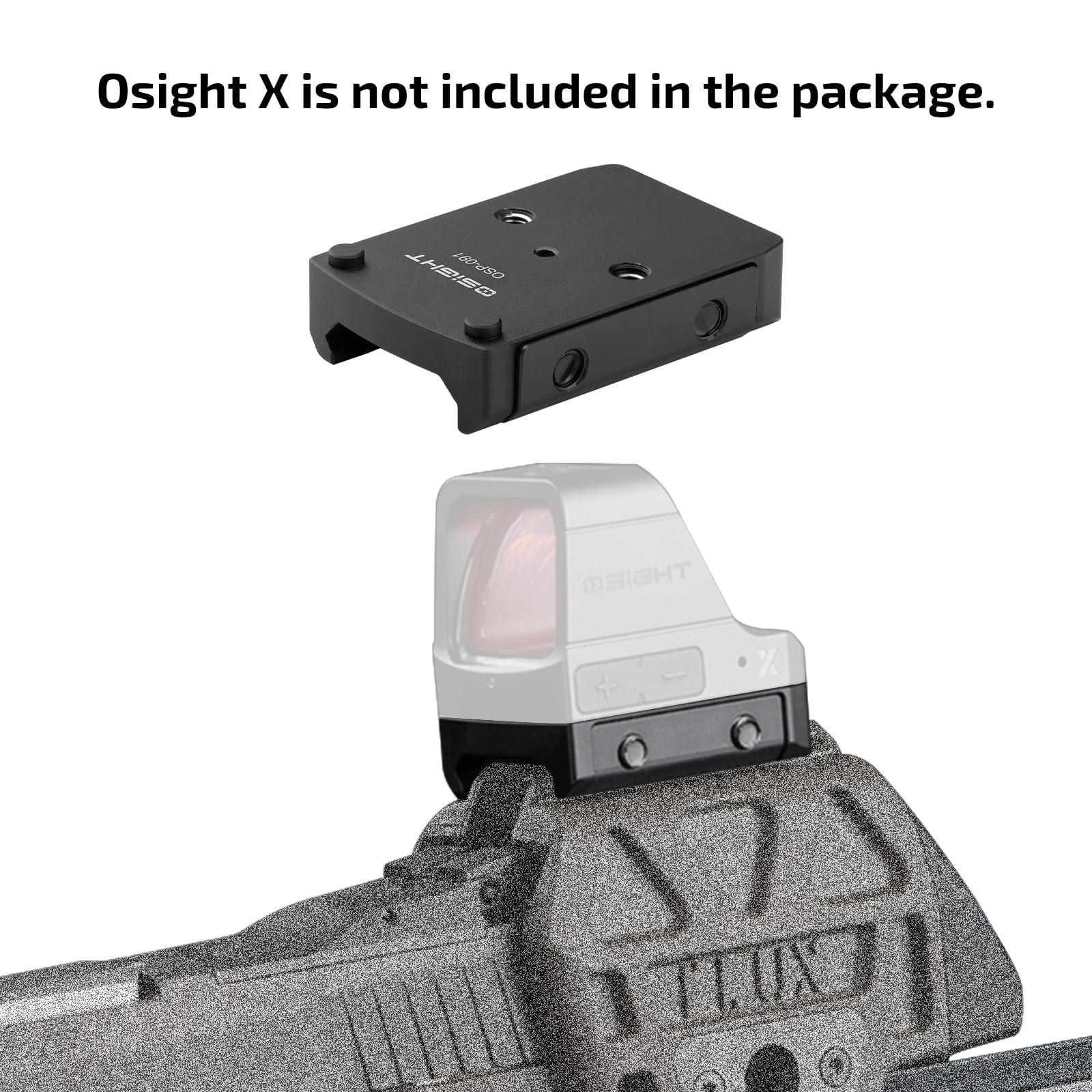 OSIGHT OSP-091 Low Profile Picatinny Mount for Osight X, RMR/407C/507C Black