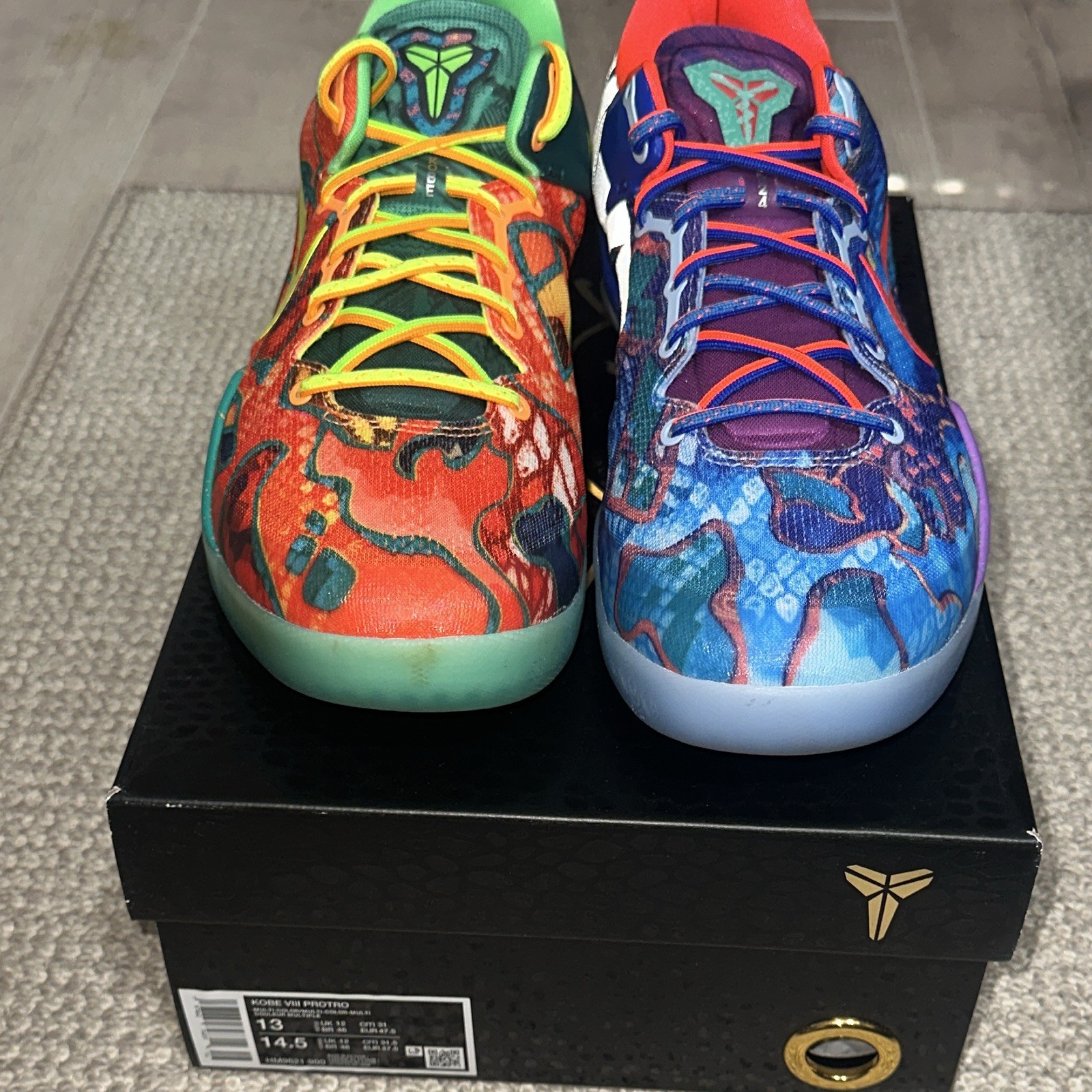 Nike Kobe 8 System Protro "What The Kobe" Multicolor Mesh Low Top Men Size 13