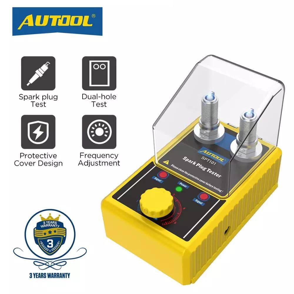 Spark Plug Tester Dual Hole Diagnostic Tool Gasoline Car Ignition Analyzer 12V