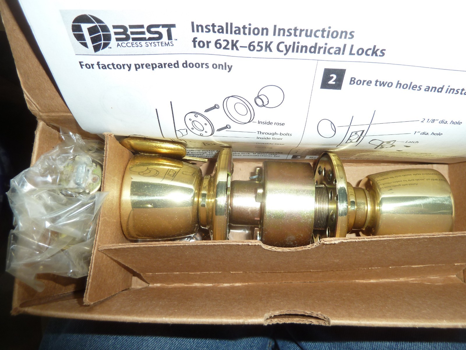 NEW Best Stanley Security Solutions 62K0N6C STK RH-PASSAGE Lock set door knob